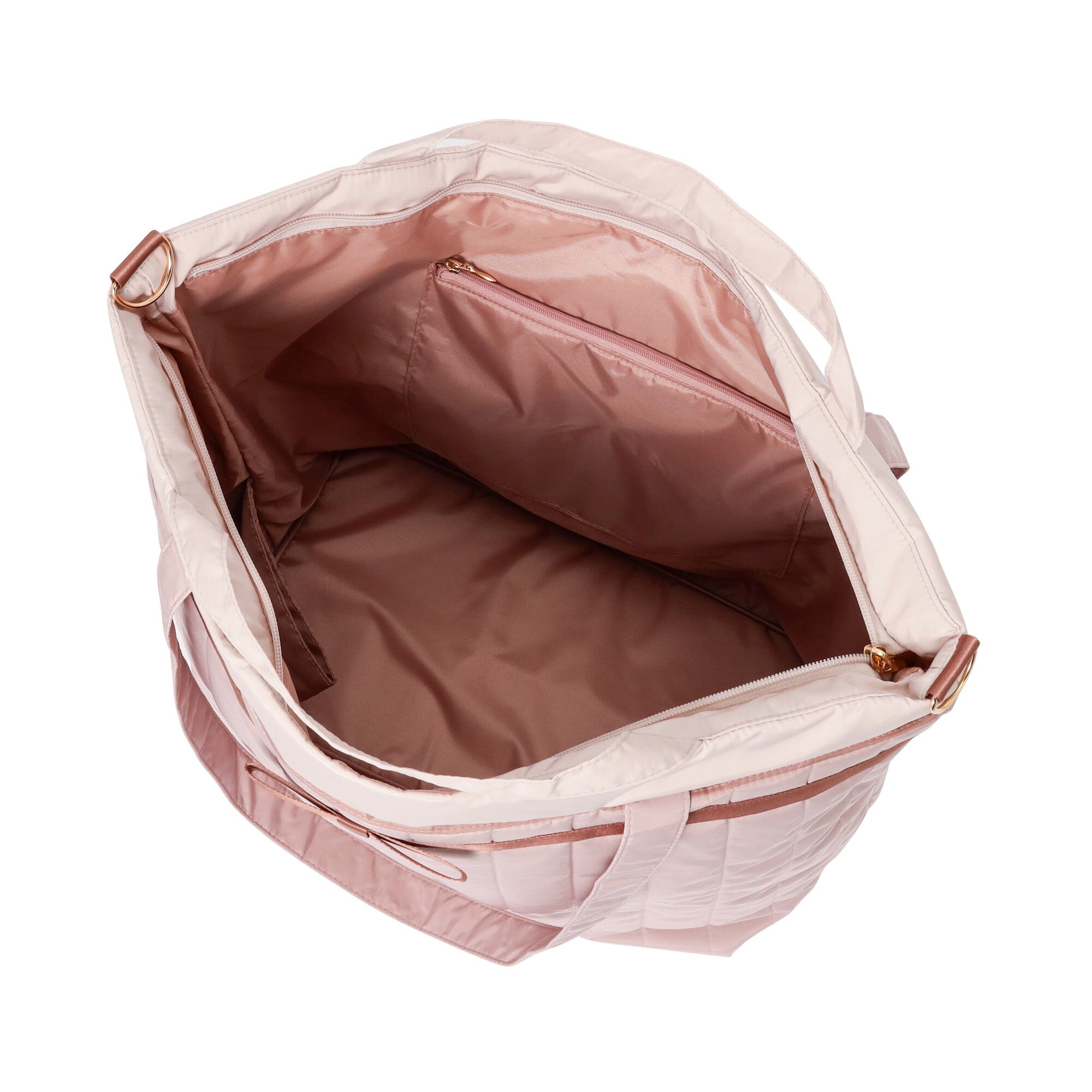 Bicolor Travel Bag  Pink x Brown