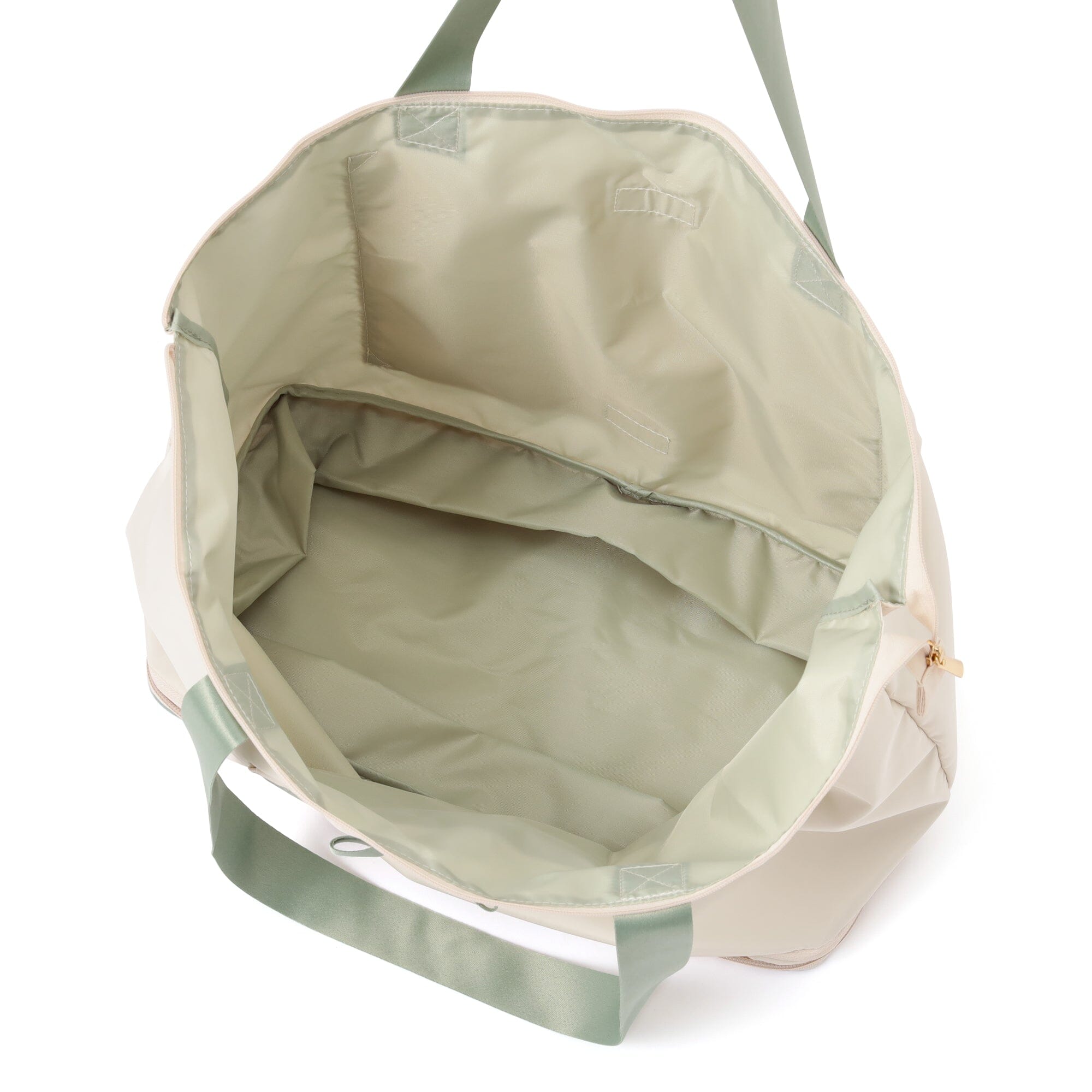 Bicolor 2-Way Carry-On Tote Bag  Mint x Ivory