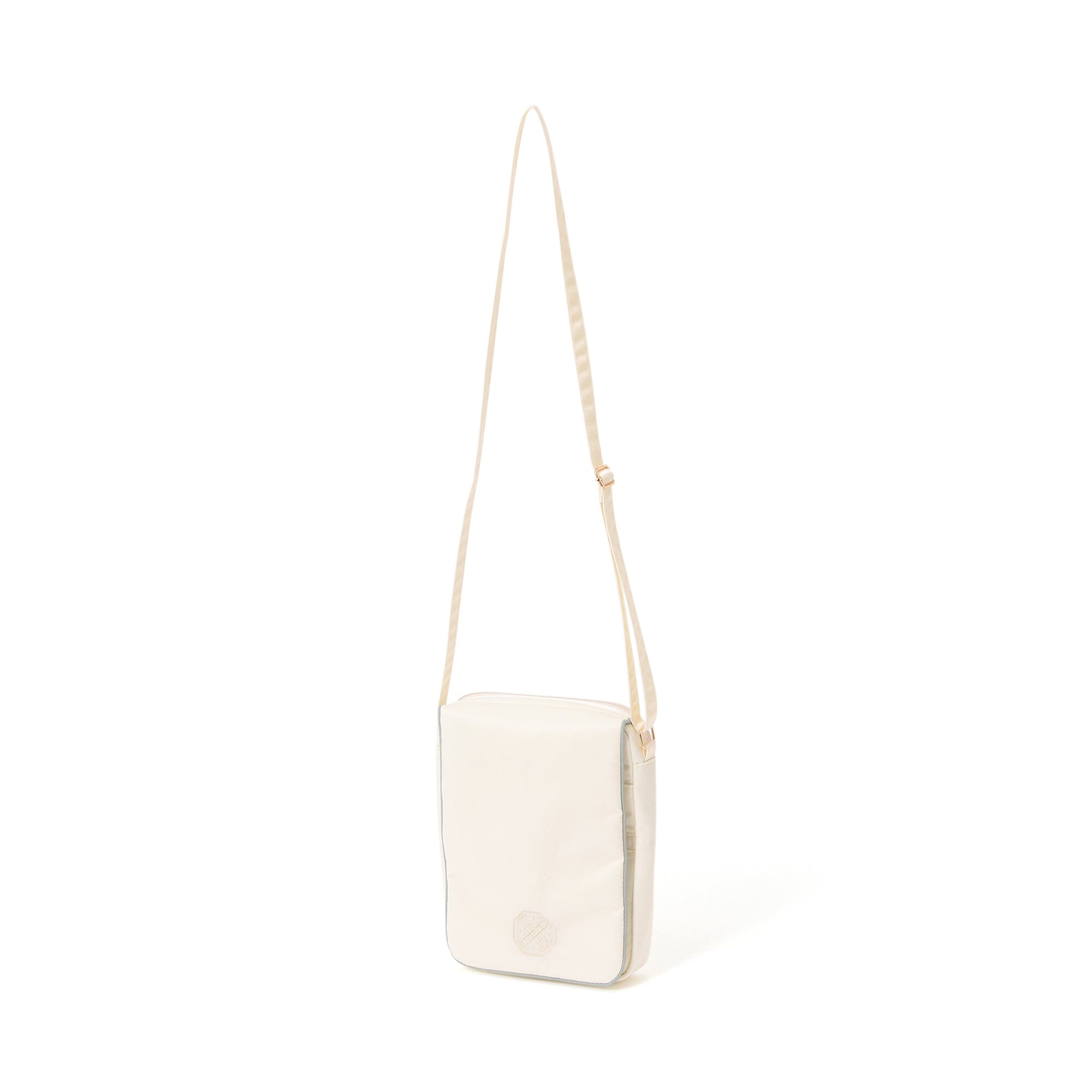 Bicolor Satin Travel Sacoche Bag Mint X Ivory