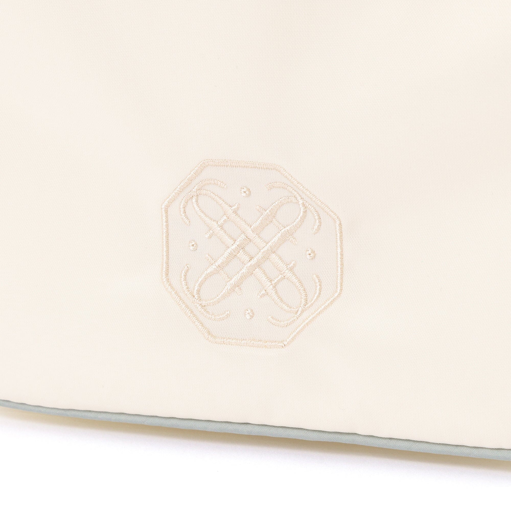 Bicolor Satin Travel Sacoche Bag Mint X Ivory