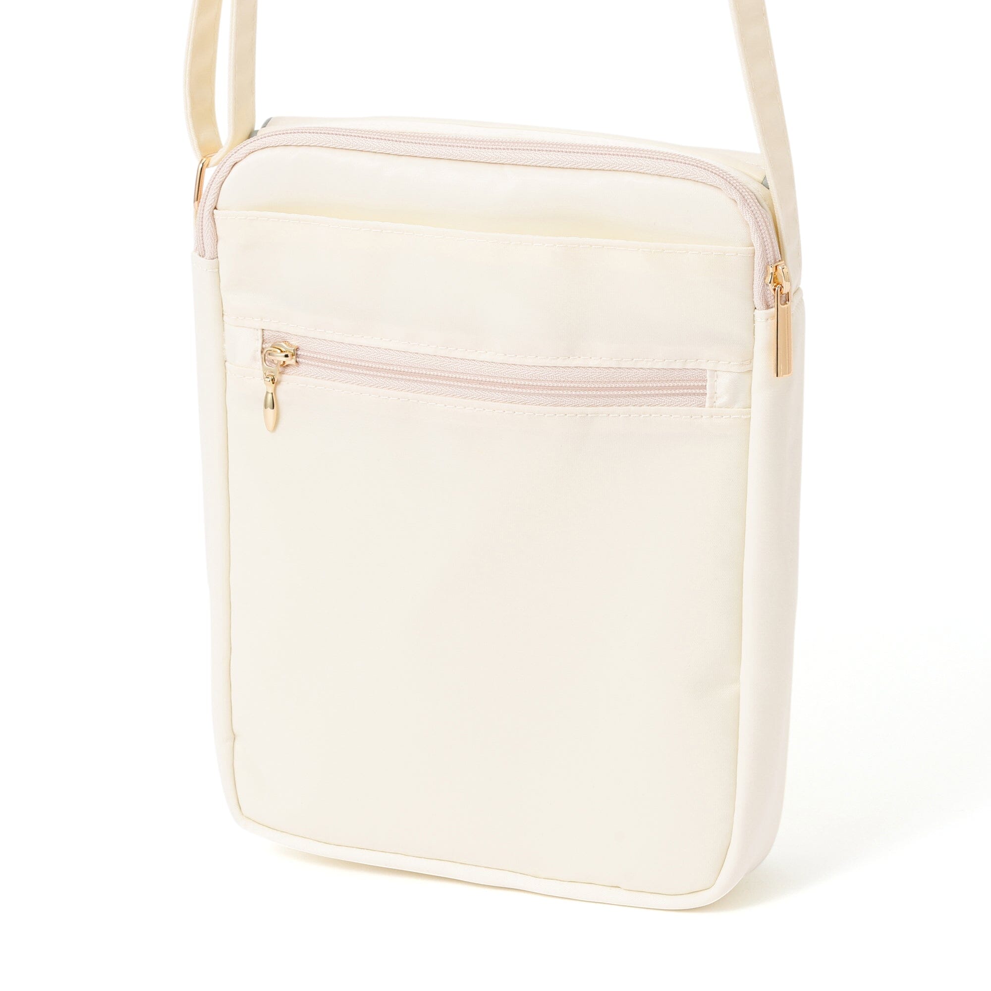 Bicolor Satin Travel Sacoche Bag Mint X Ivory