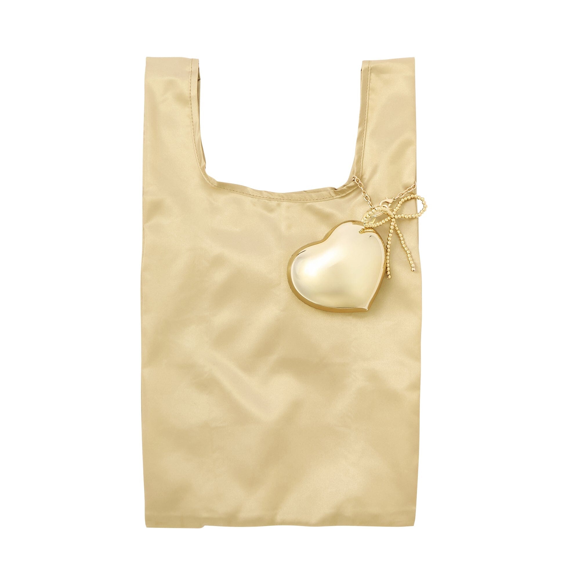 Bag Charm Eco Bag Hard Heart Gold