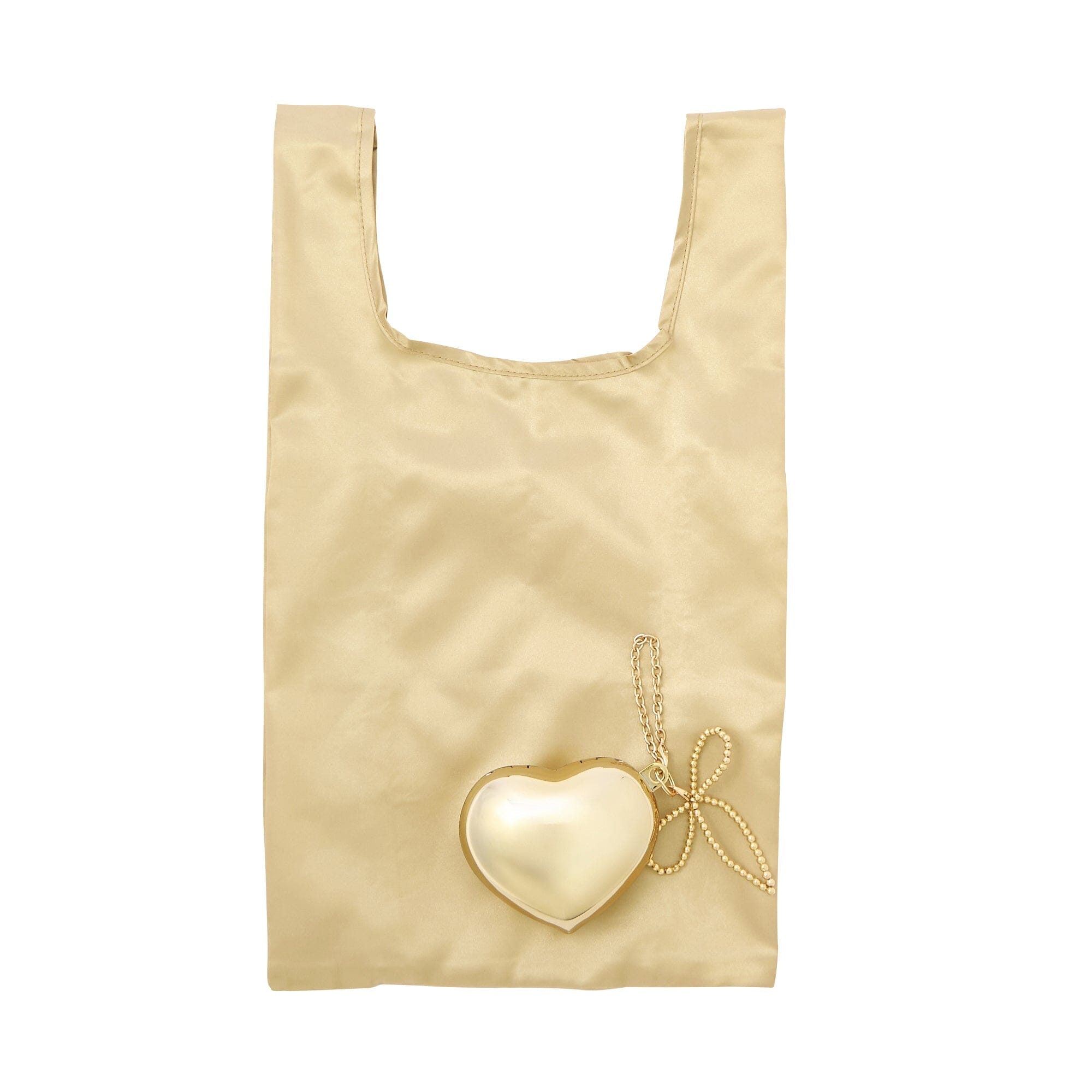 Bag Charm Eco Bag Hard Heart Gold
