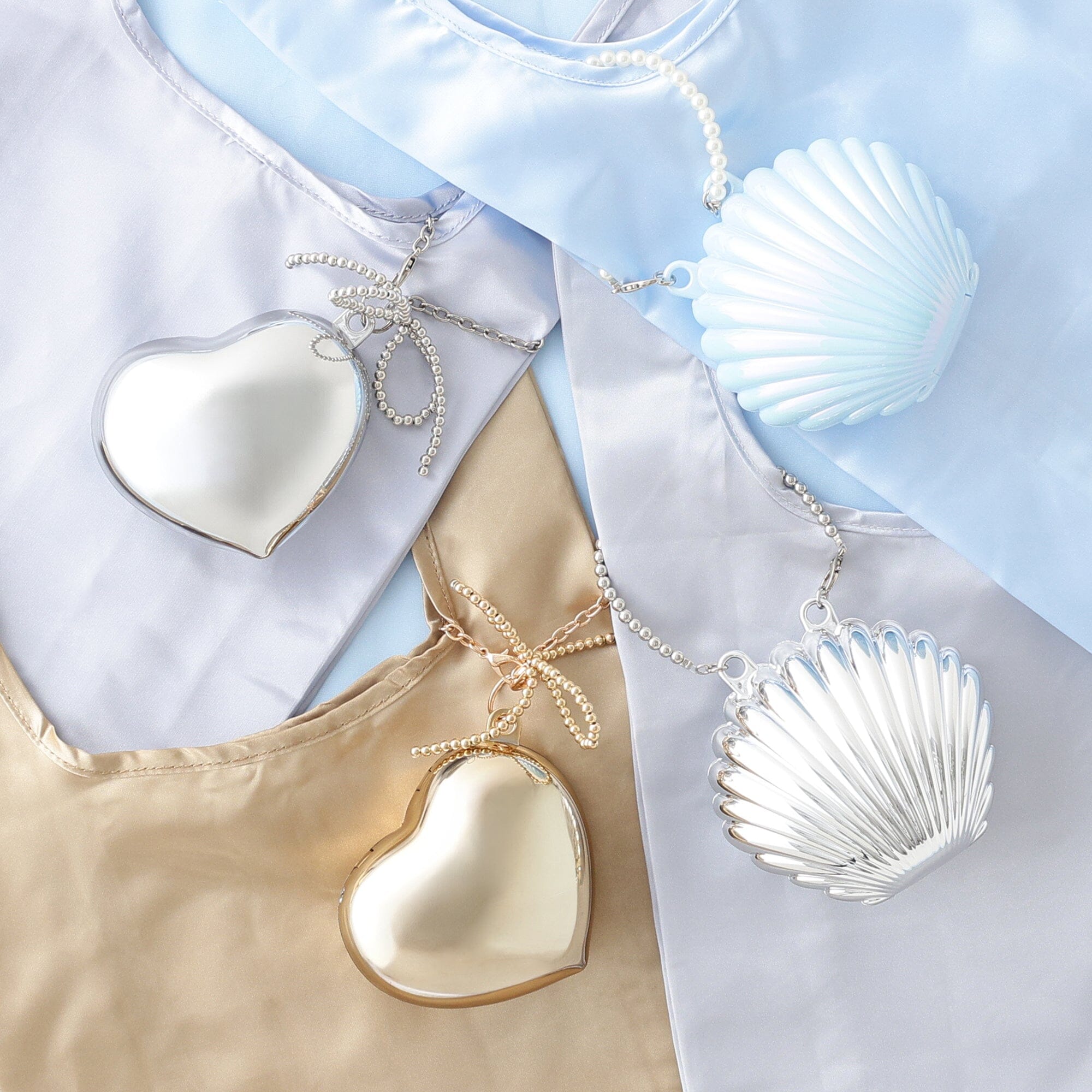 Bag Charm Eco Bag Hard Heart Silver