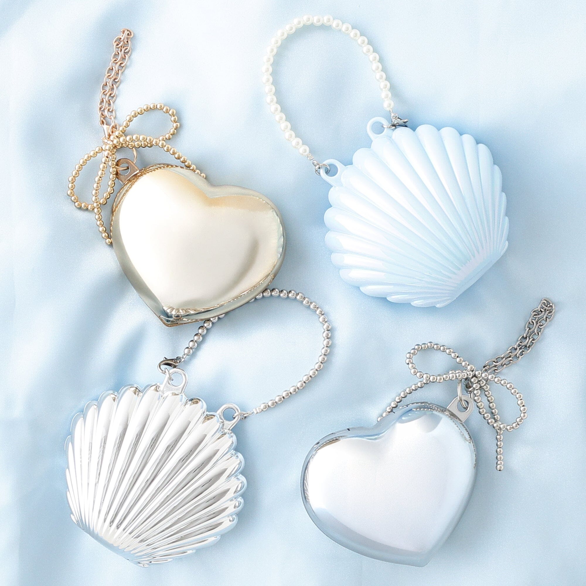Bag Charm Eco Bag Hard Heart Silver