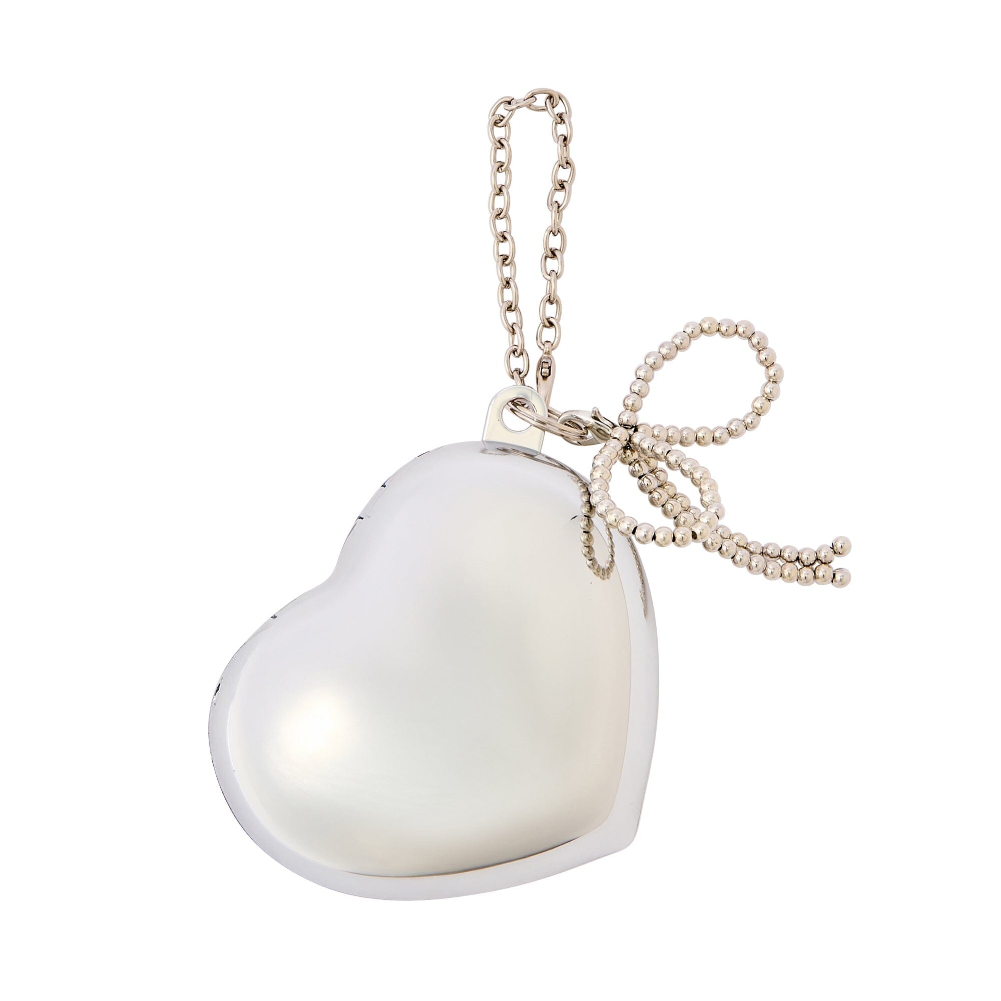 Bag Charm Eco Bag Hard Heart Silver