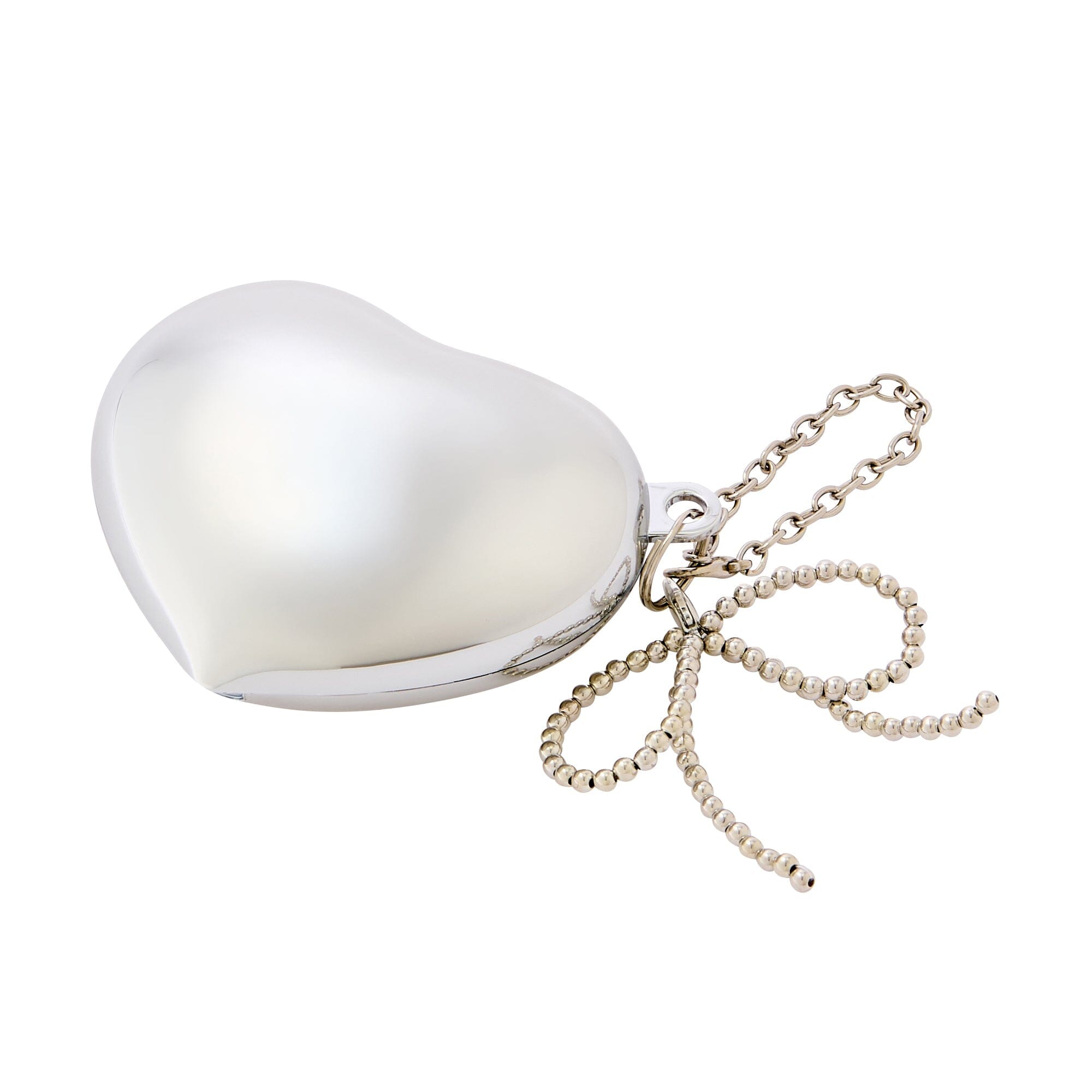 Bag Charm Eco Bag Hard Heart Silver
