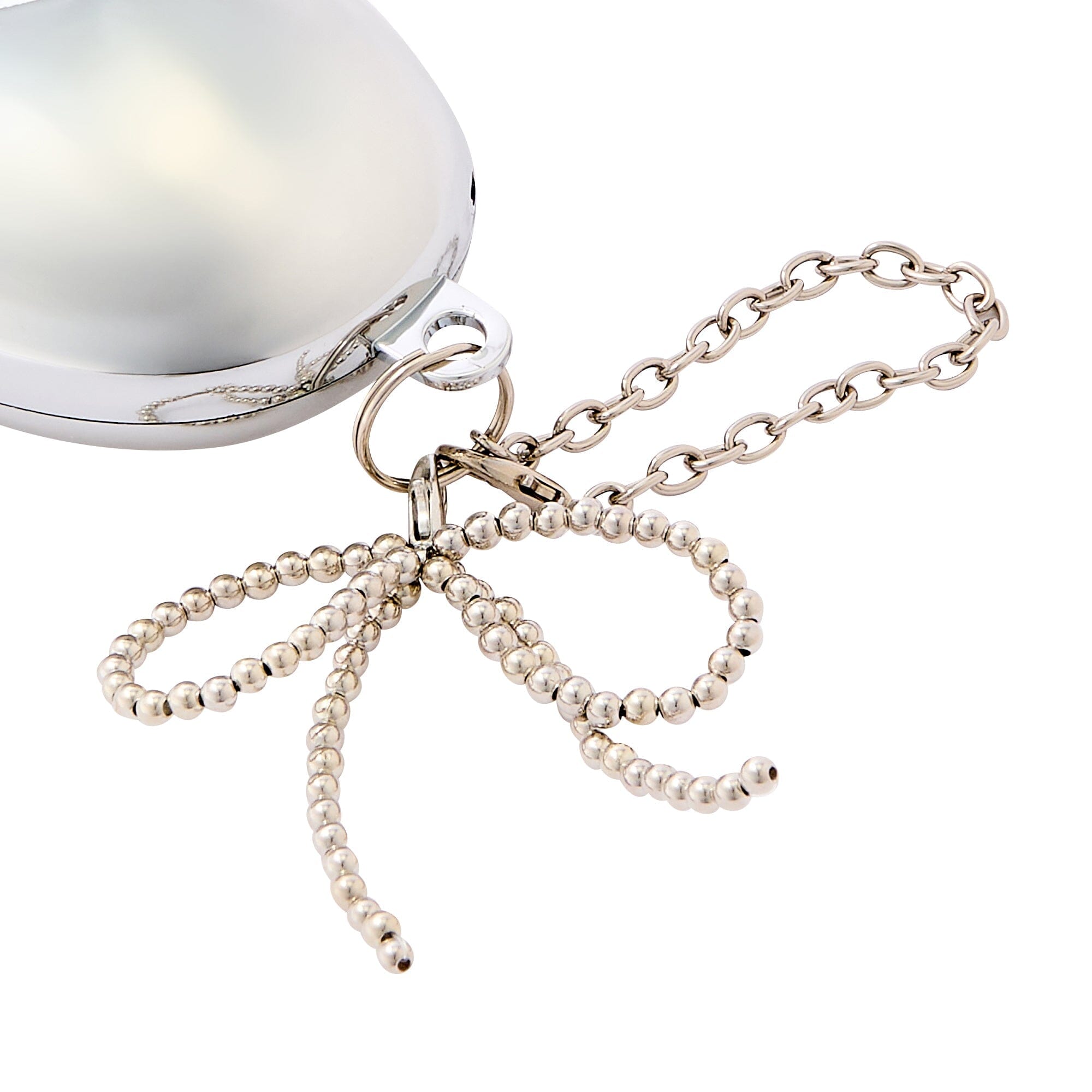 Bag Charm Eco Bag Hard Heart Silver