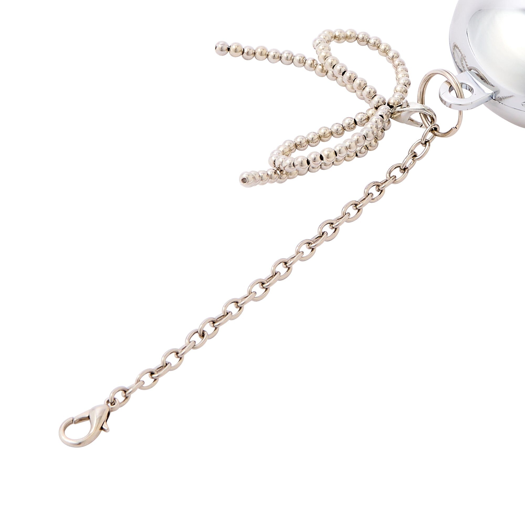 Bag Charm Eco Bag Hard Heart Silver