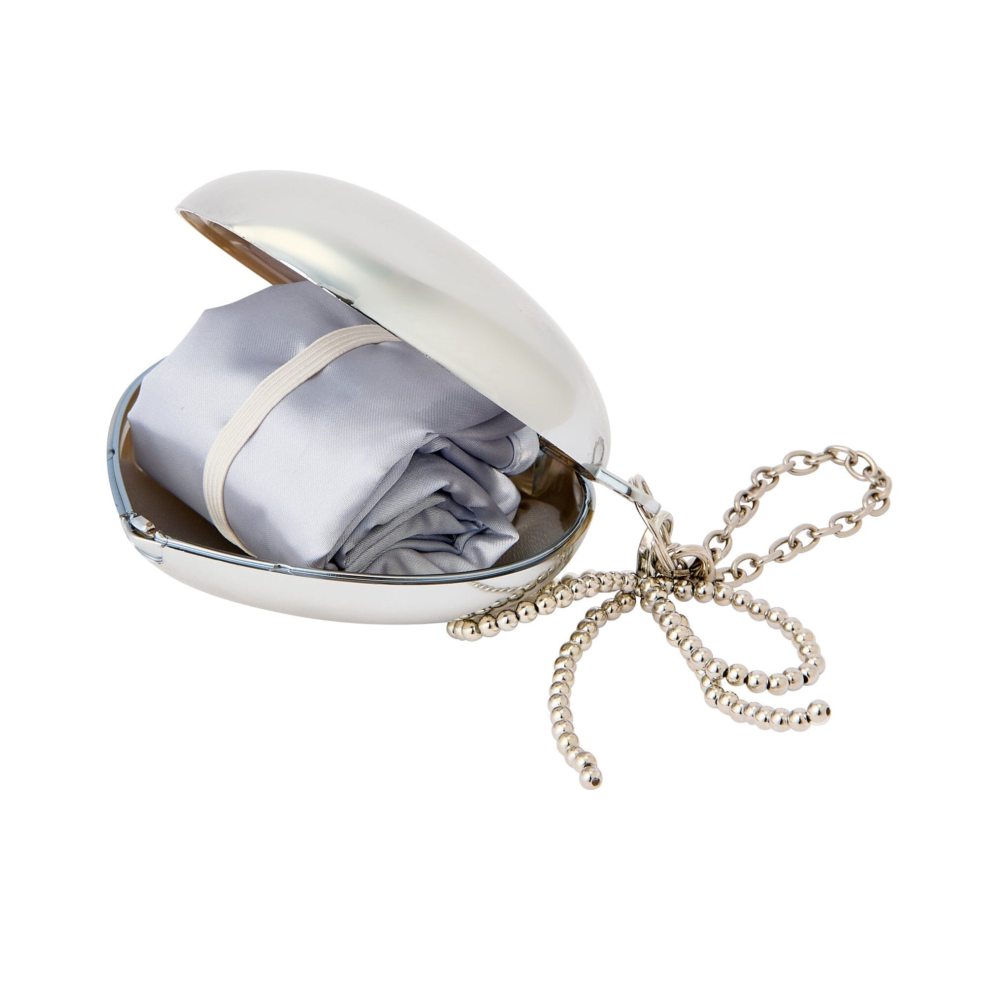 Bag Charm Eco Bag Hard Heart Silver