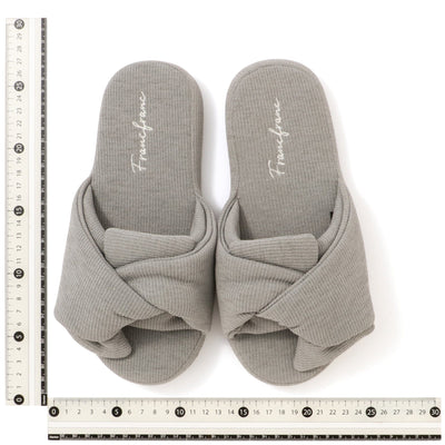 Ice Touch Rib Cross Room Shoes Gray