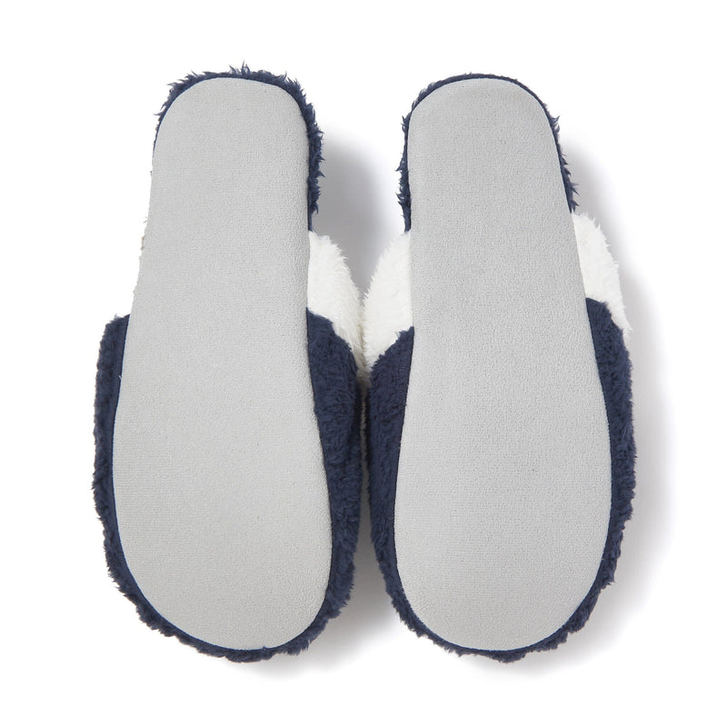 Warm Fleece Room Shoes For Men Navy