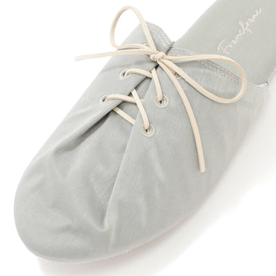 Satin Laceup Room Shoes Mint
