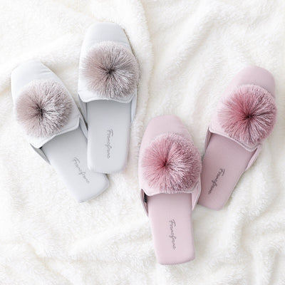 Round Tassel Room Shoes Pink