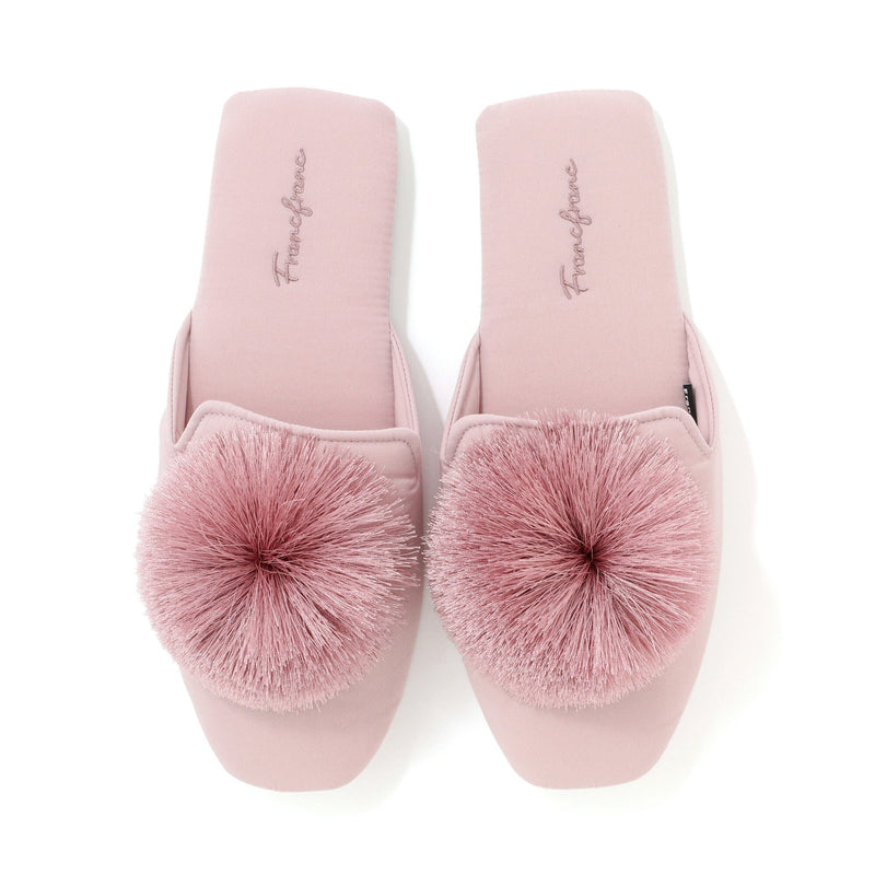 Round Tassel Room Shoes Pink