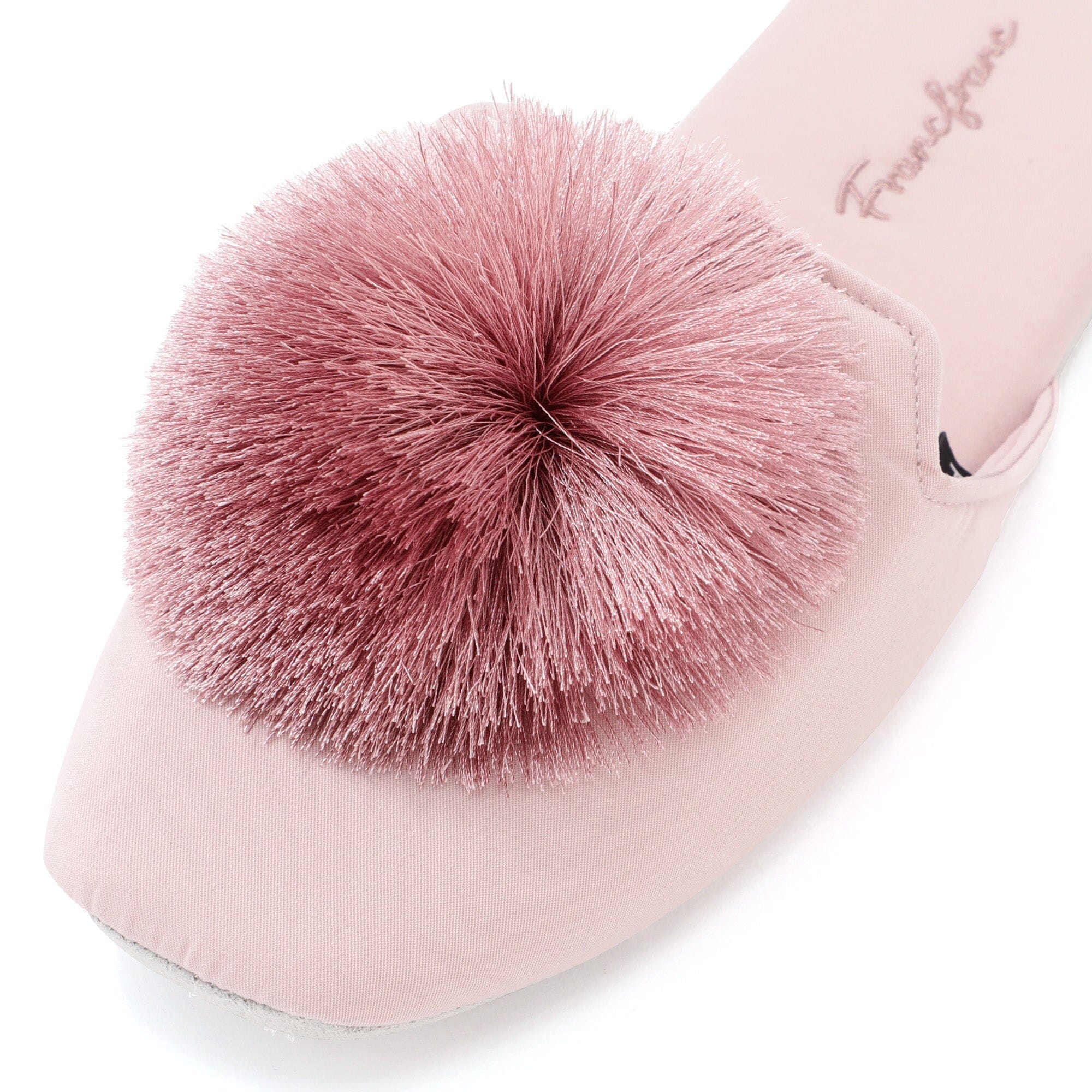 Round Tassel Room Shoes Pink