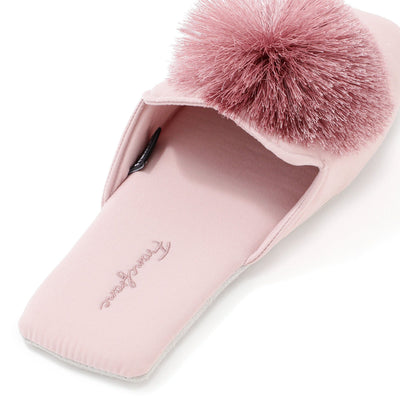 Round Tassel Room Shoes Pink
