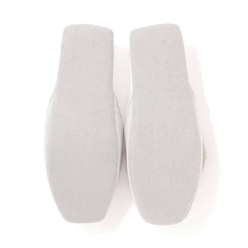 Round Tassel Room Shoes Light Gray