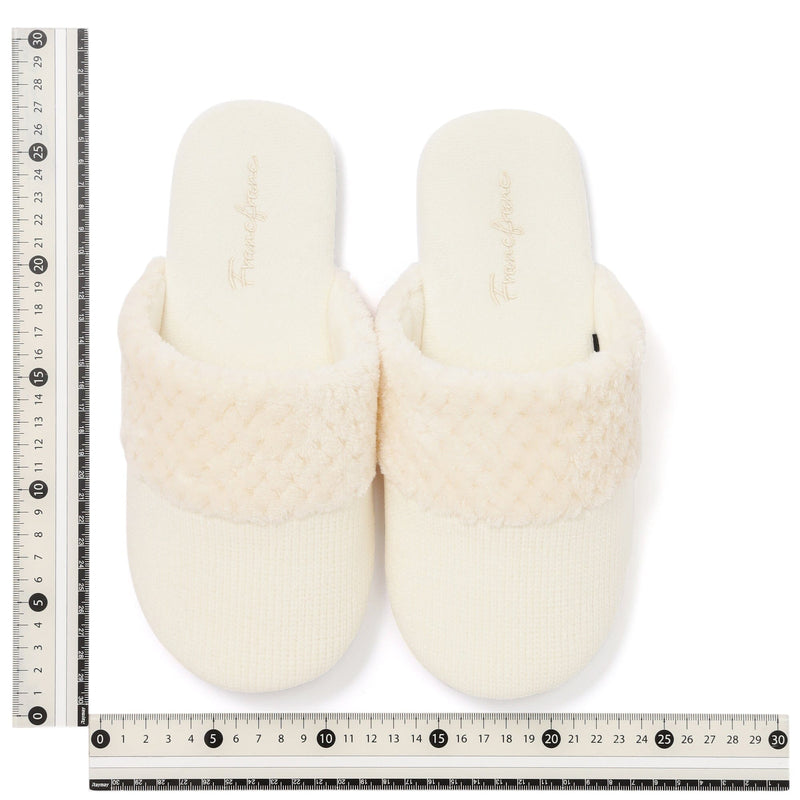 Warm Fleece Room Shoes Ivory