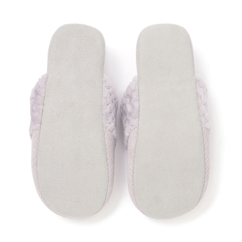 Warm Fleece Room Shoes Light Purple