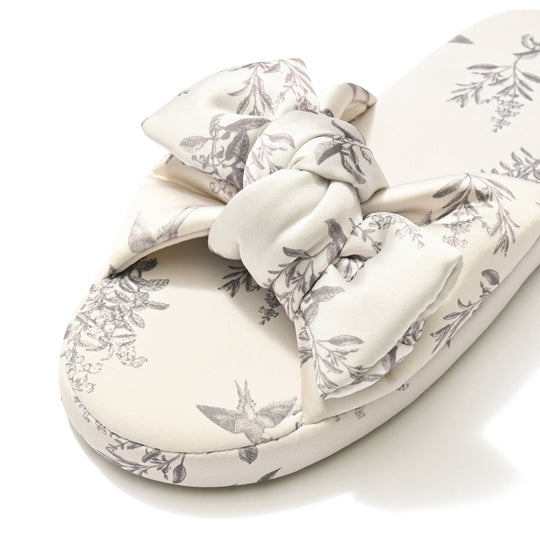 Cool Touch Satin Room Shoes Gray