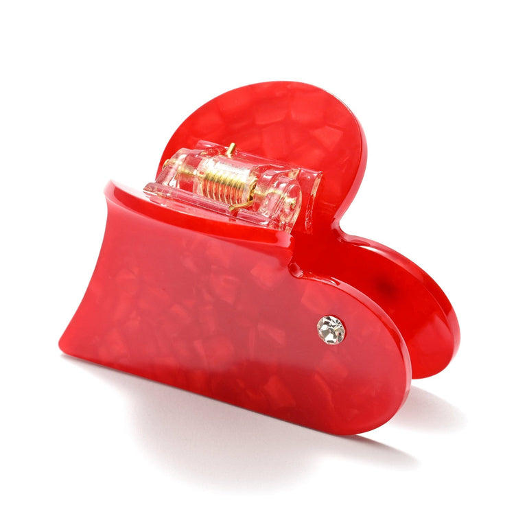 Heart Hair Clip Red