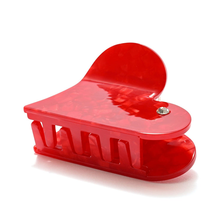 Heart Hair Clip Red