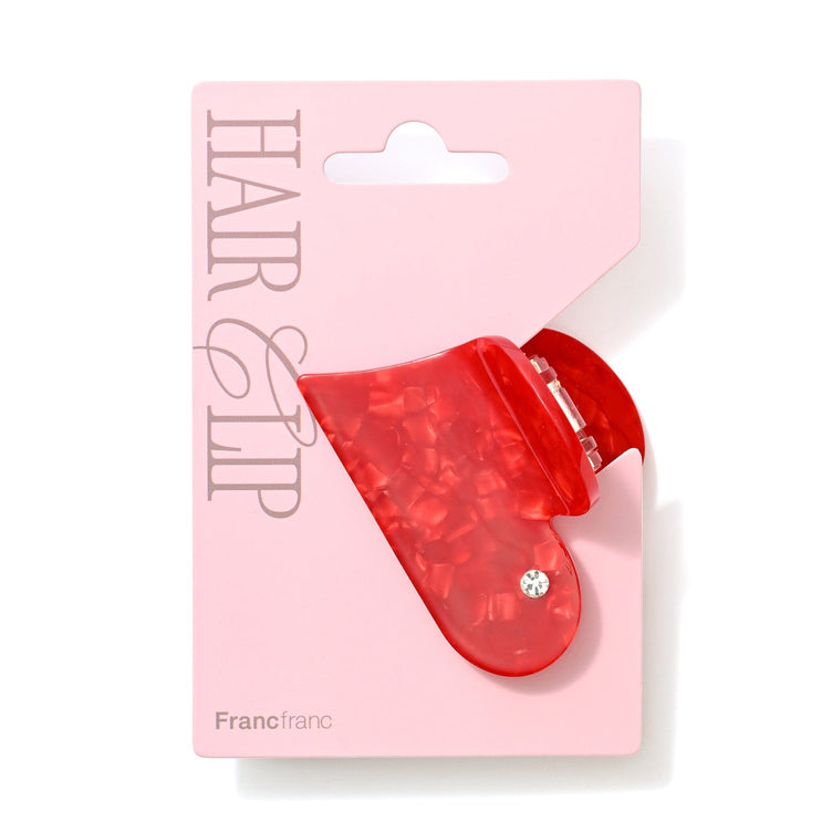 Heart Hair Clip Red
