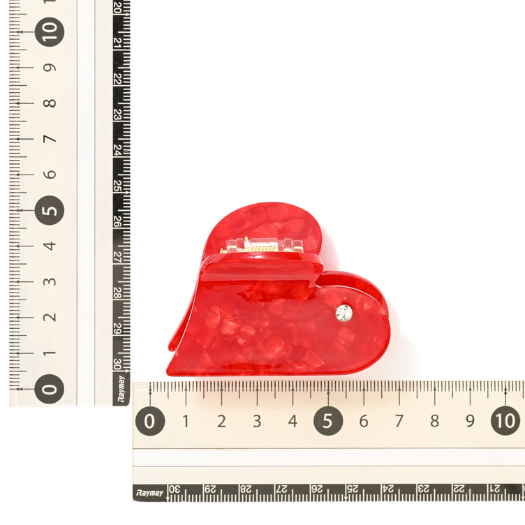 Heart Hair Clip Red
