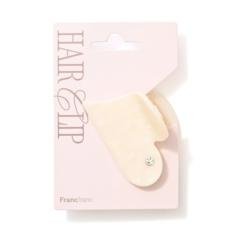 Heart Hair Clip White