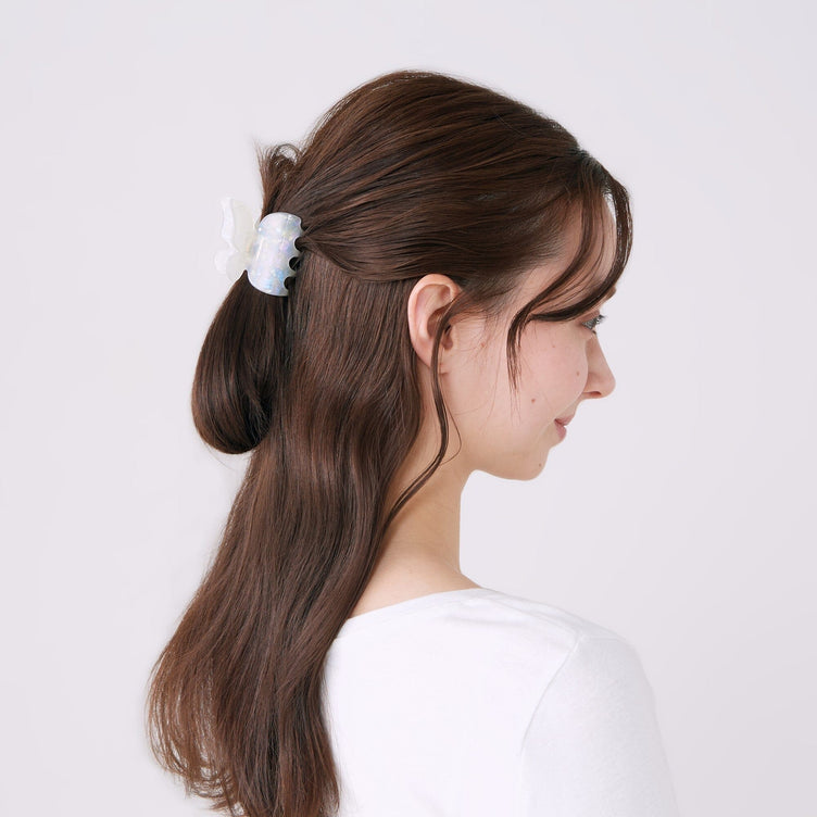 Butterfly Hair Clip White