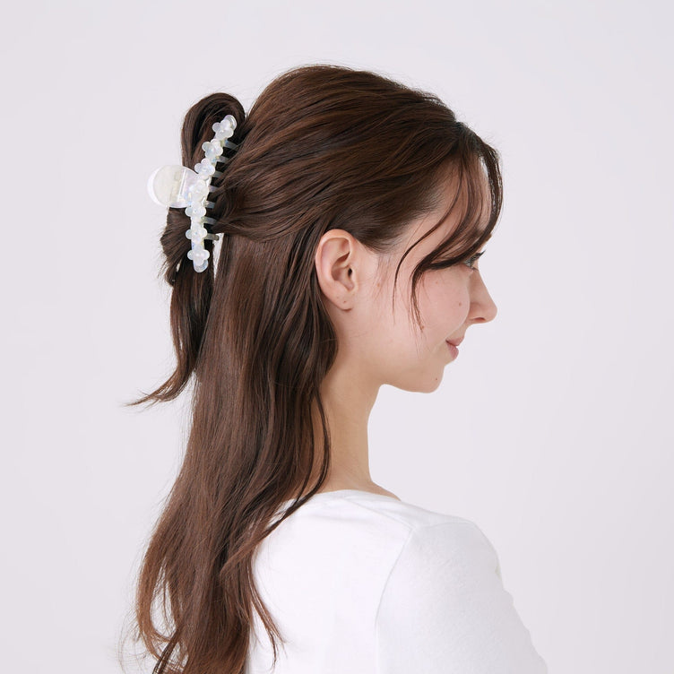 Flower Hair Clip White