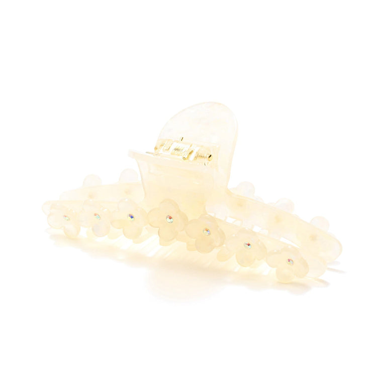 Flower Hair Clip White