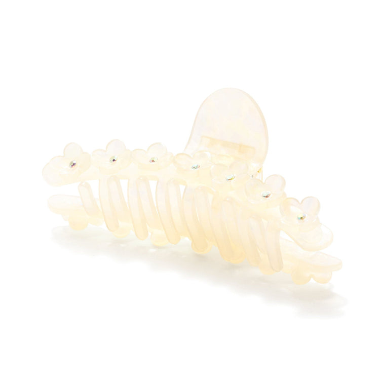 Flower Hair Clip White