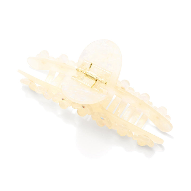 Flower Hair Clip White