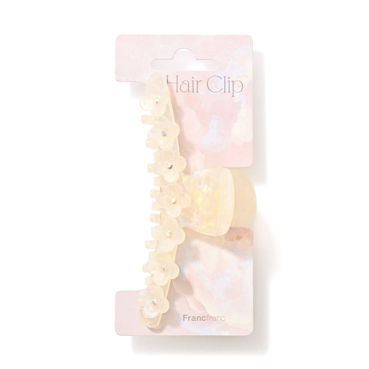Flower Hair Clip White
