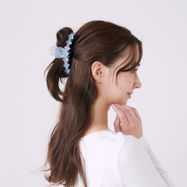 Flower Hair Clip Light Blue
