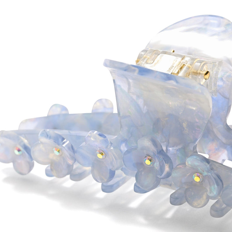 Flower Hair Clip Light Blue
