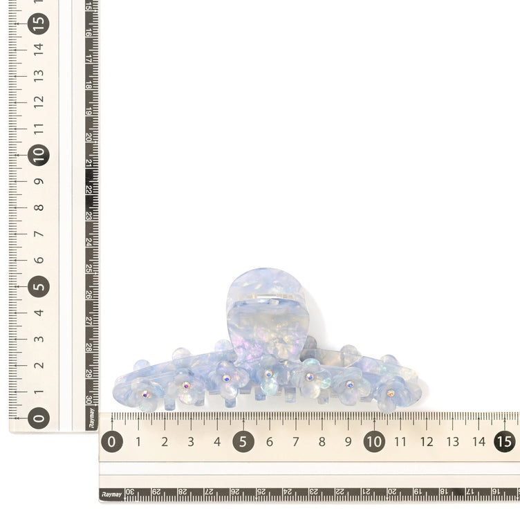 Flower Hair Clip Light Blue