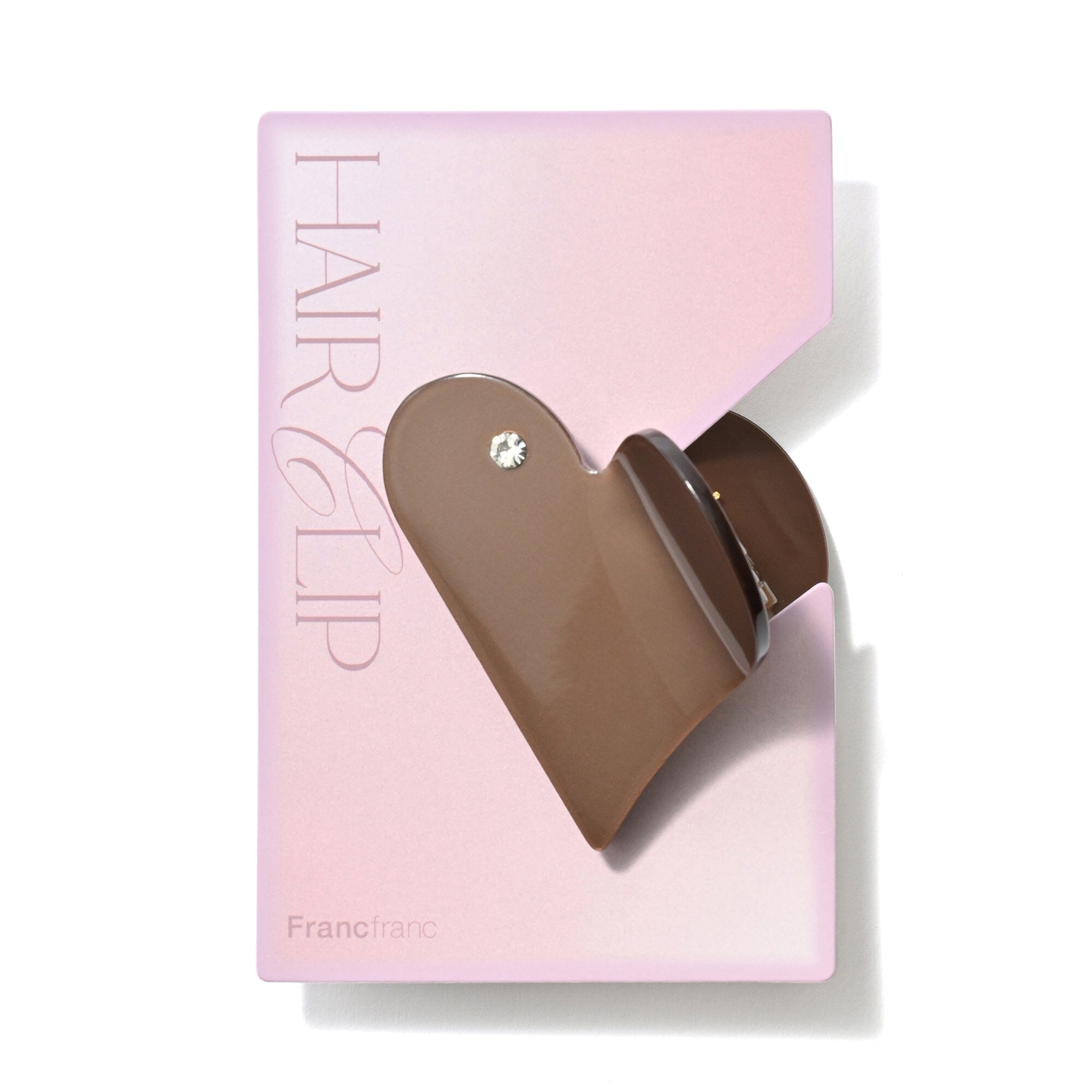Heart Hair Clip Brown