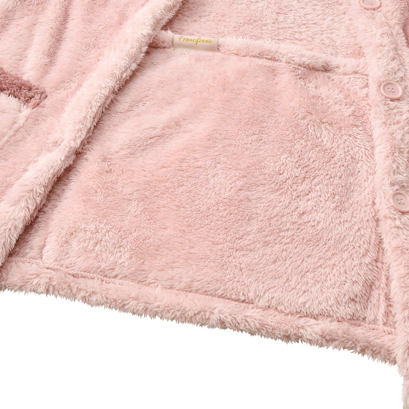 Warm Fleece Cardigan  Pink