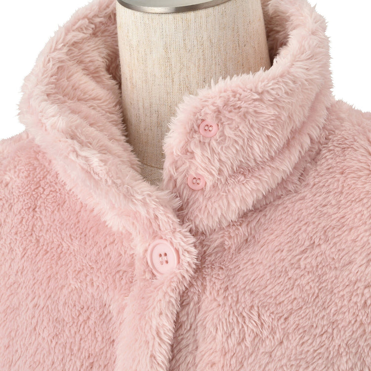 Warm Fleece Blanket Robe Pink