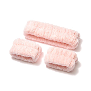 REPOS洗面髮帶套裝粉紅色