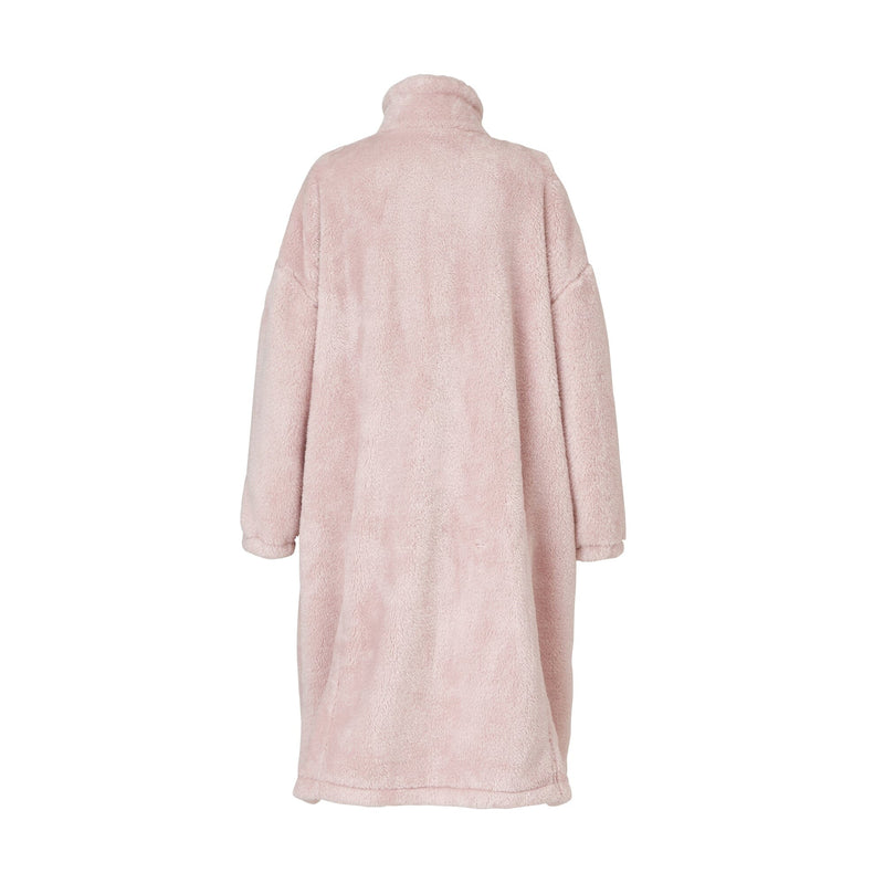 Warm Fleece Blanket Robe Pink