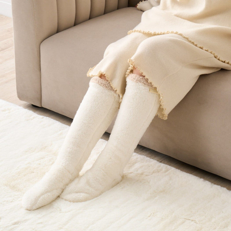 Warm Fleece Socks White