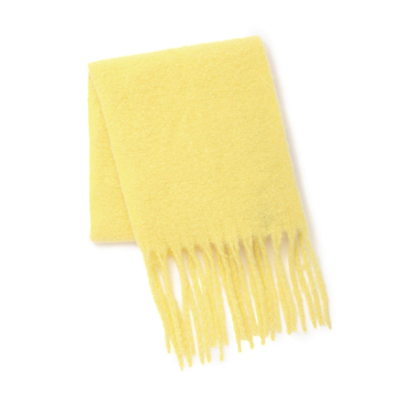 Mohair Like Scarf Slim Yellow