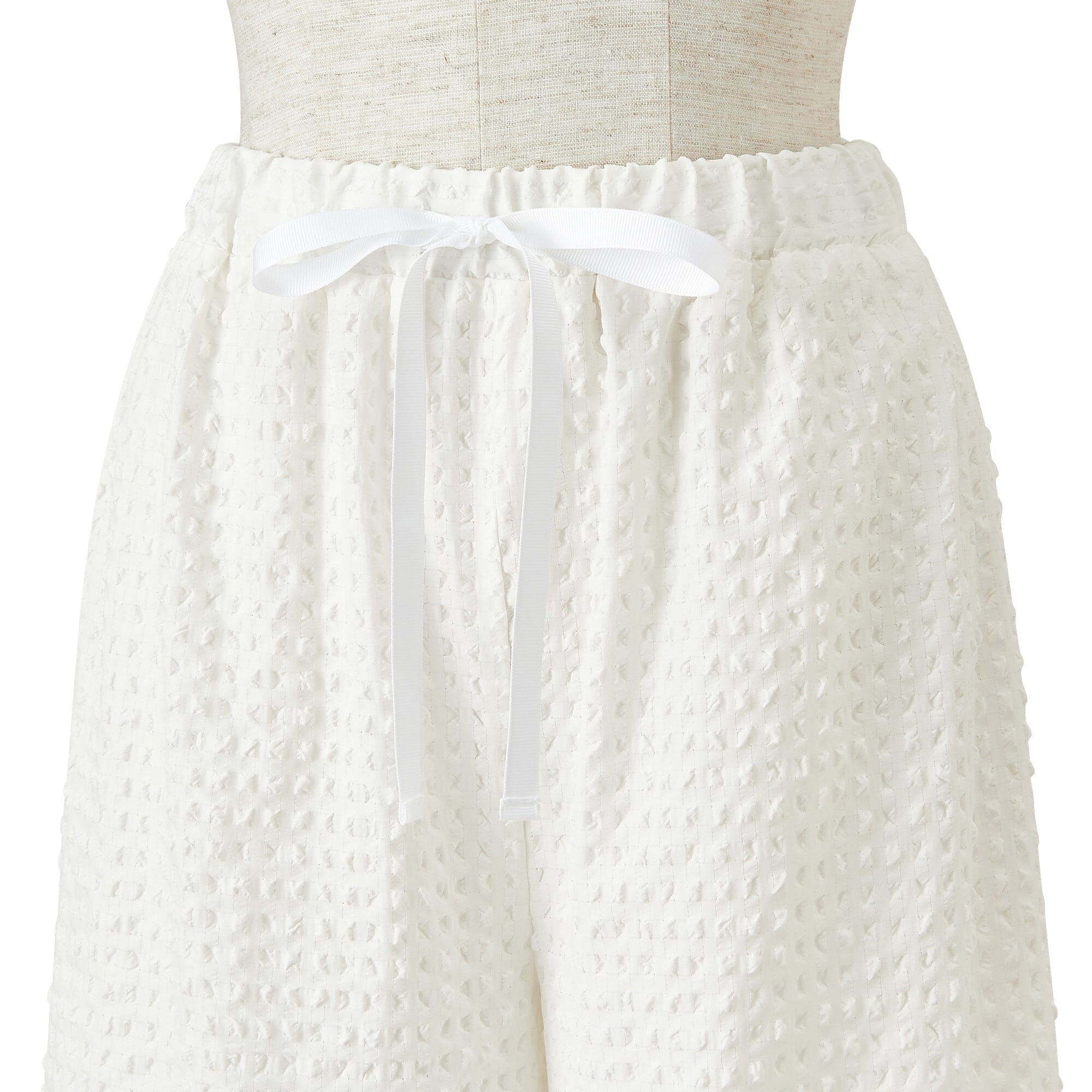 Logo Check Jacquard Pajamas With Embroidery White
