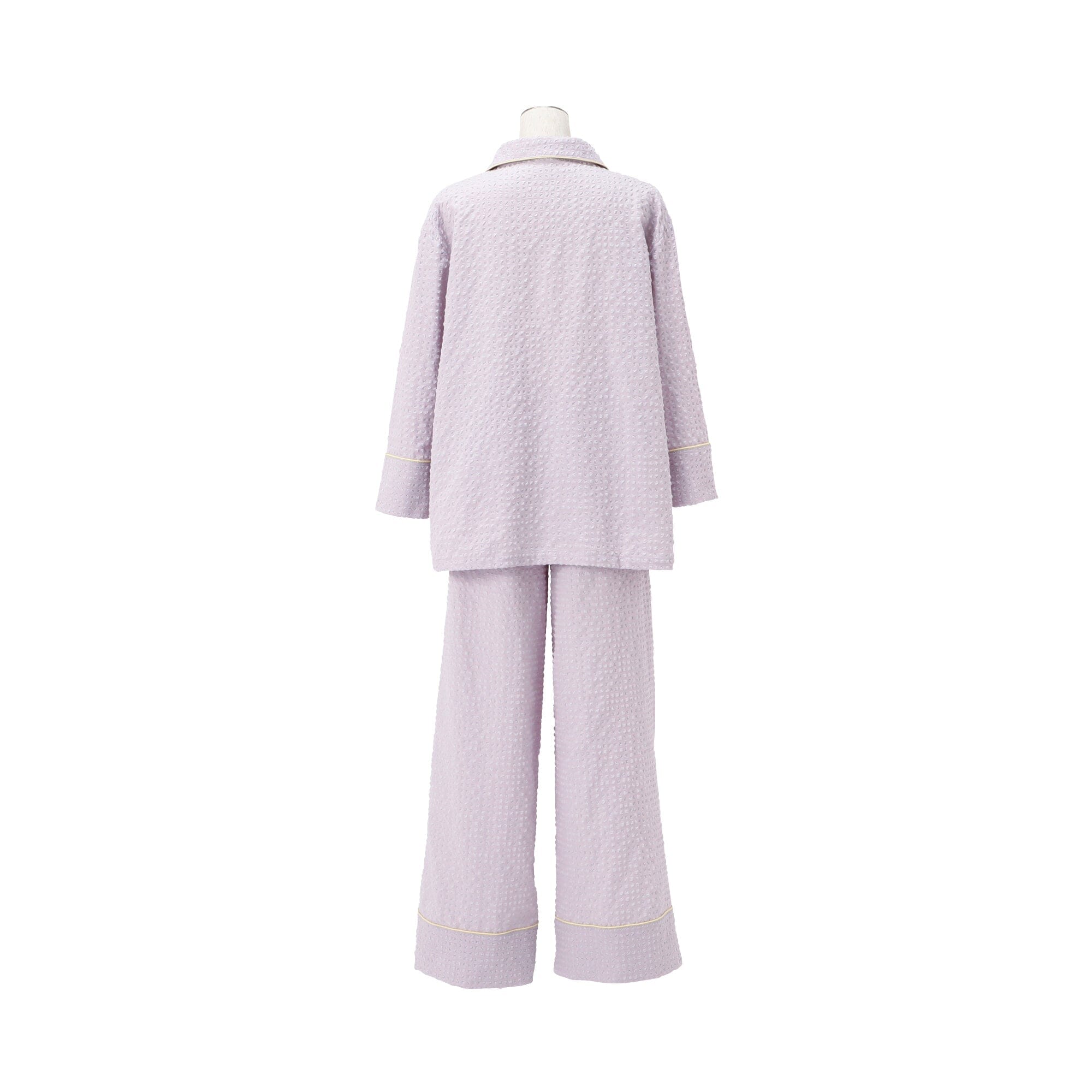 Logo Check Jacquard Pajamas With Embroidery Purple