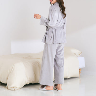 Hyaluronic Stretch Velour Pajama Gray