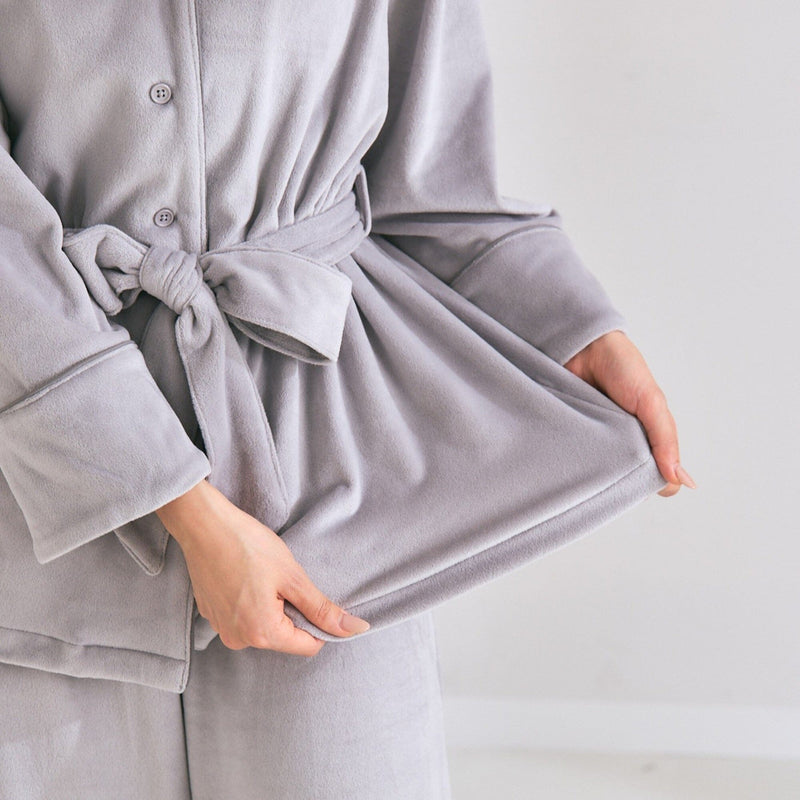 Hyaluronic Stretch Velour Pajama Gray